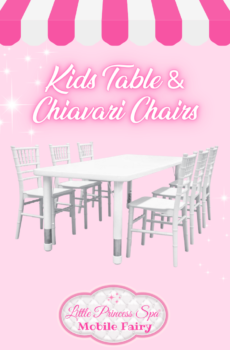 Kids Table & Chiavari Chairs (COMING SOON)